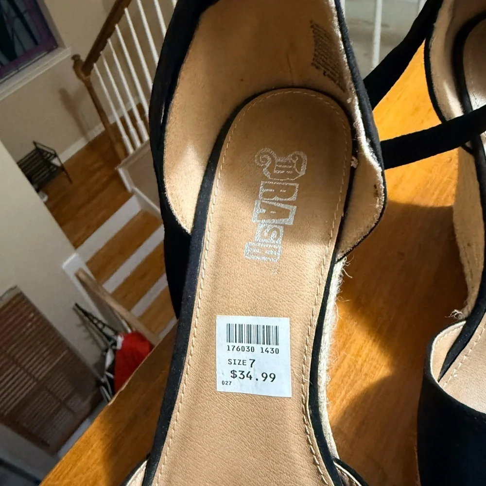 Black Wedge Heels